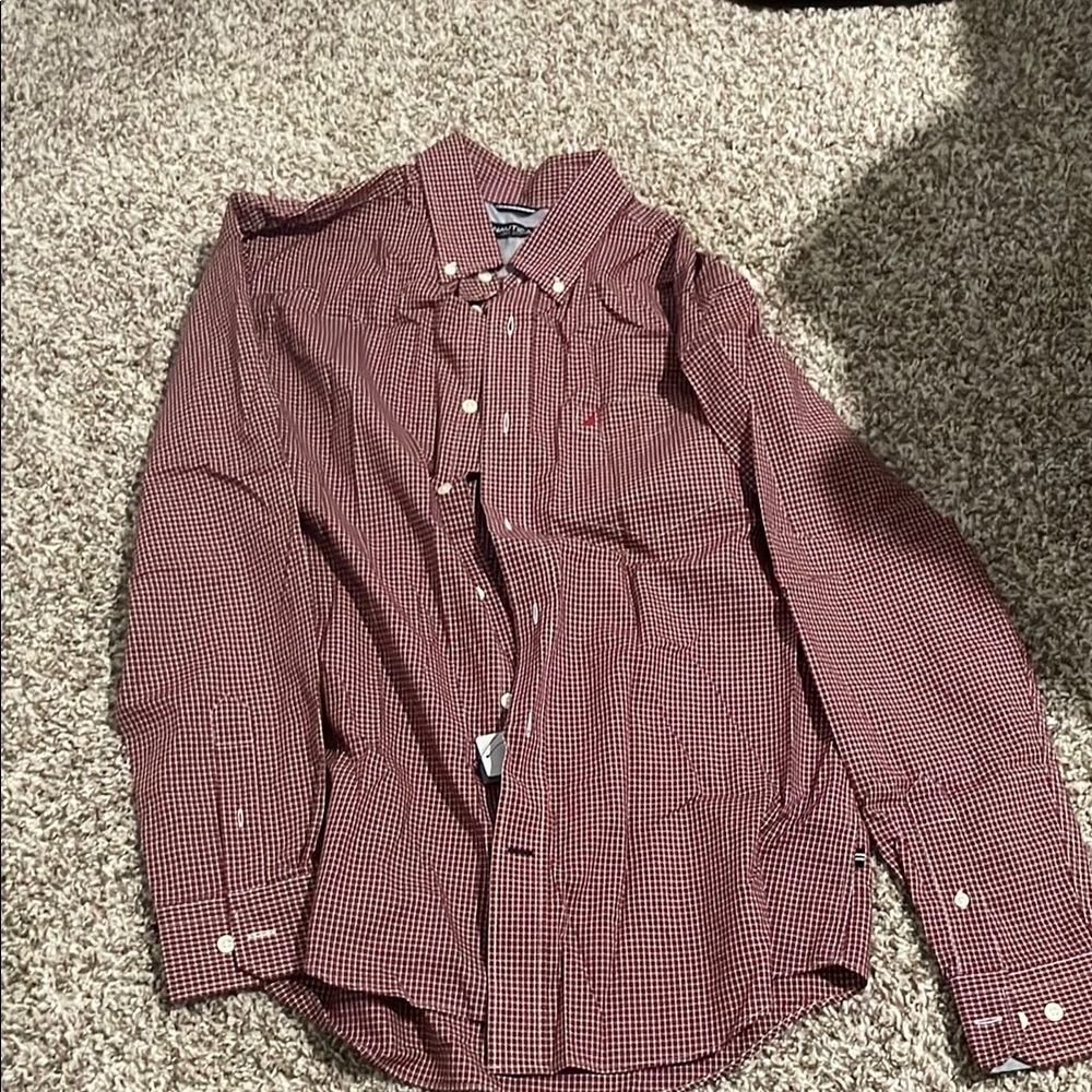 Nautica Red Check Buttondown (NWT)